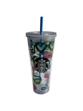 Starbucks 2014 Crazy Straw Lips Venti 24 oz Tumbler